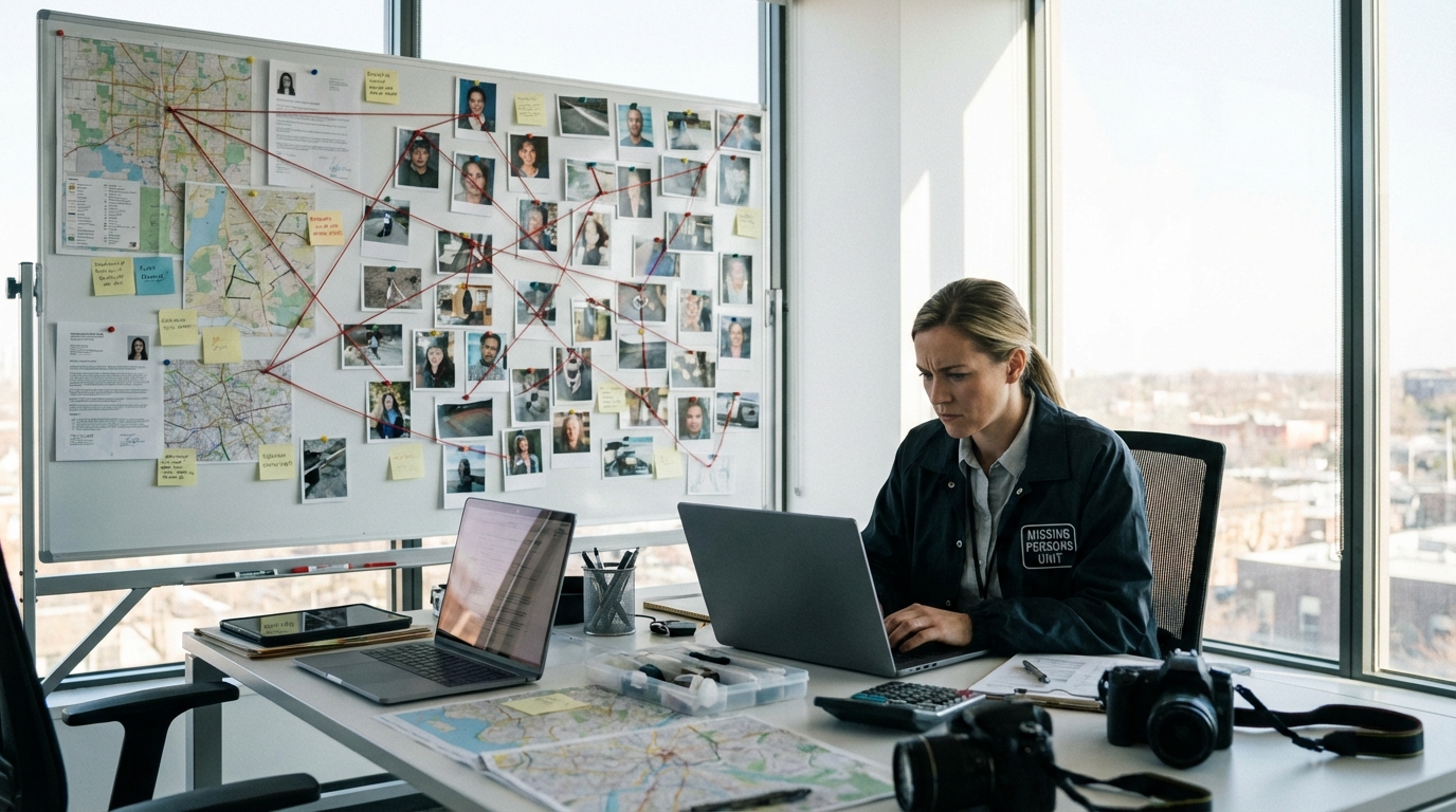 enquête de police pour disparition d'une personne